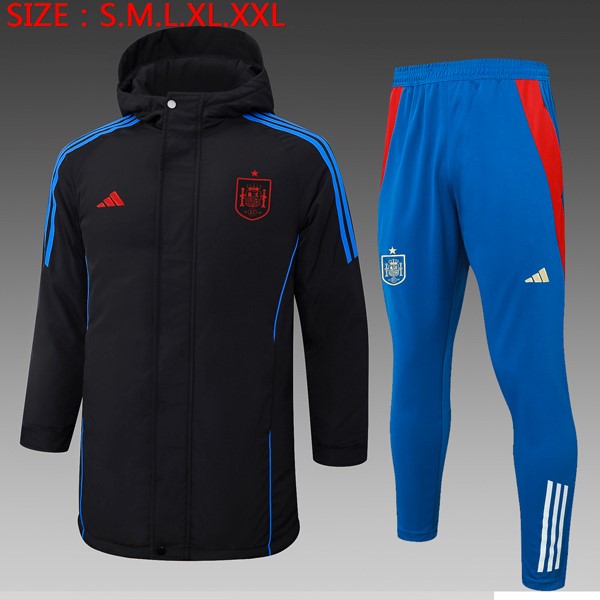 Abrigo España Conjunto Completo 2024/25 Negro
